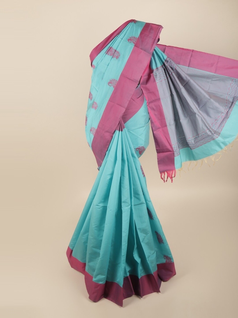 

Pothys Blue & Pink Woven Design Art Silk Saree
