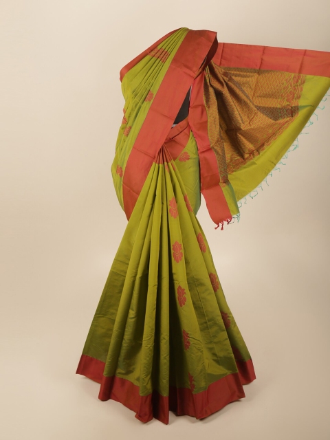 

Pothys Green & Maroon Woven Design Silk Cotton Saree
