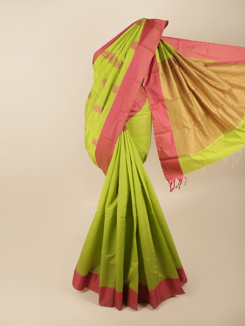 

Pothys Green & Pink Ethnic Motifs Silk Cotton Saree