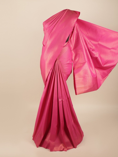 

Pothys Pink & Gold-Coloured Ethnic Motifs Zari Art Silk Saree