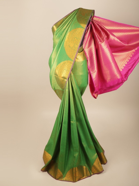 

Pothys Green & Pink Woven Design Art Silk Saree