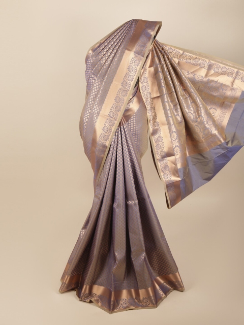 

Pothys Blue & Gold-Coloured Ethnic Motifs Zari Art Silk Saree