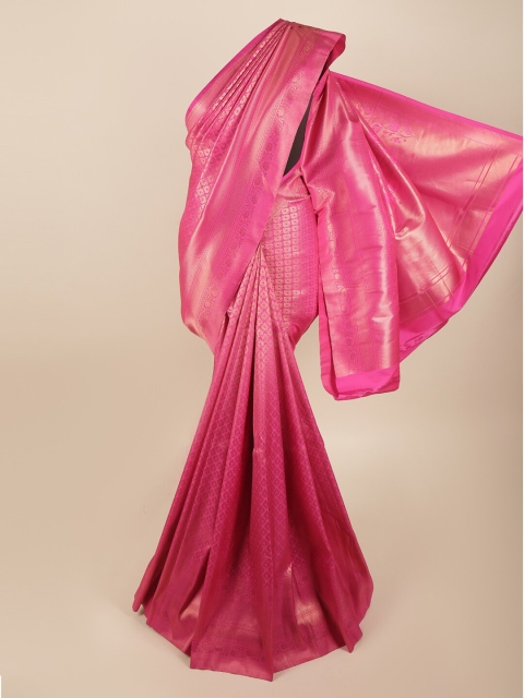 

Pothys Pink & Gold-Coloured Ethnic Motifs Zari Art Silk Saree