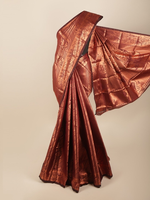 

Pothys Rust & Copper-Toned Ethnic Motifs Zari Art Silk Saree