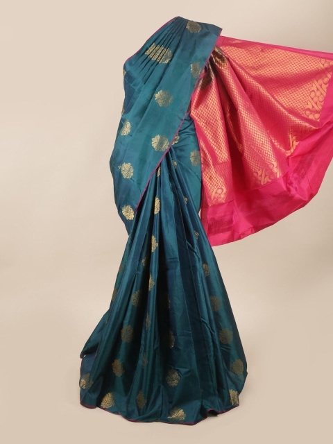 

Pothys Blue & Pink Ethnic Motifs Pure Silk Saree