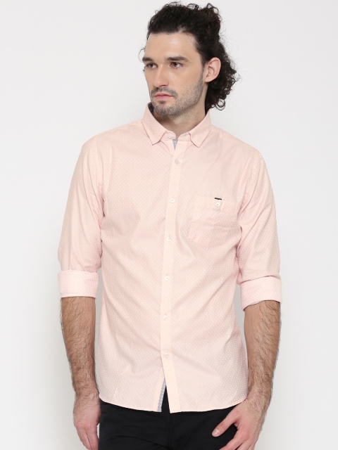 

United Colors of Benetton Men Pink Patterned Casual Shirt