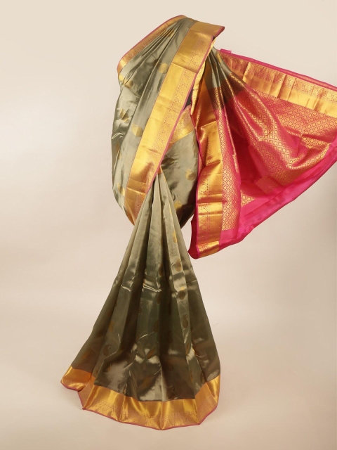 

Pothys Grey & Pink Woven Design Pure Silk Saree