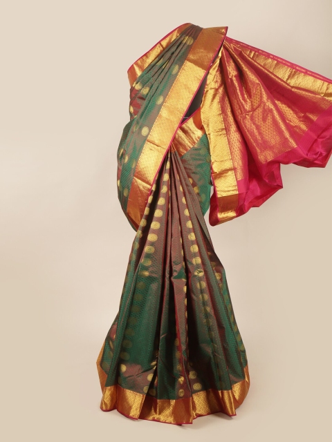 

Pothys Green & Magenta Pure Silk Saree