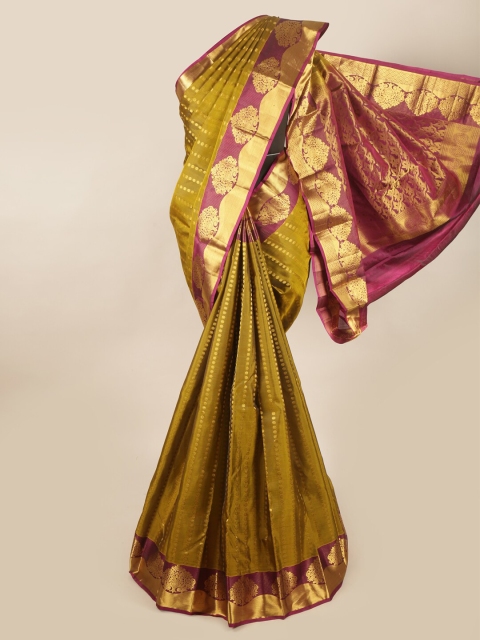 

Pothys Green & Maroon Woven Design Pure Silk Saree
