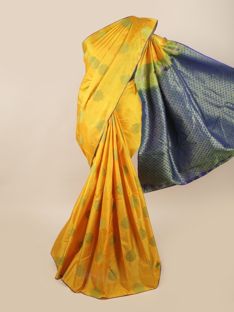 

Pothys Yellow Woven Design Pure Silk Saree