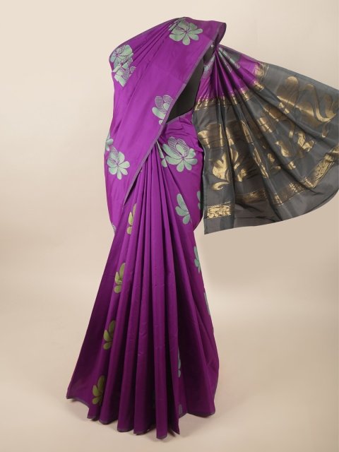 

Pothys Purple Woven Design Pure Silk Saree