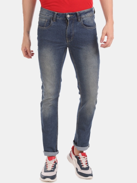 

Newport Men Blue Slim Fit Heavy Fade Stretchable Jeans