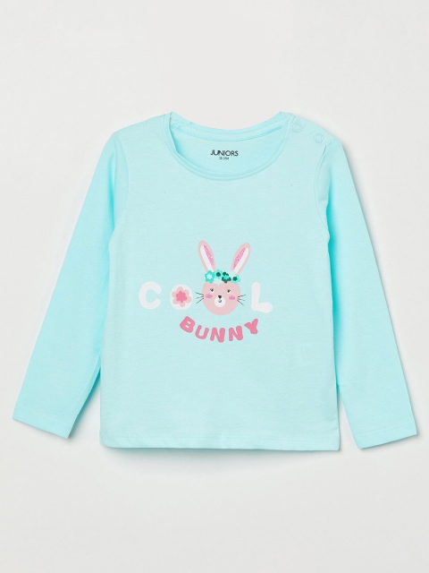 

Juniors Girls Blue Regular Printed Top