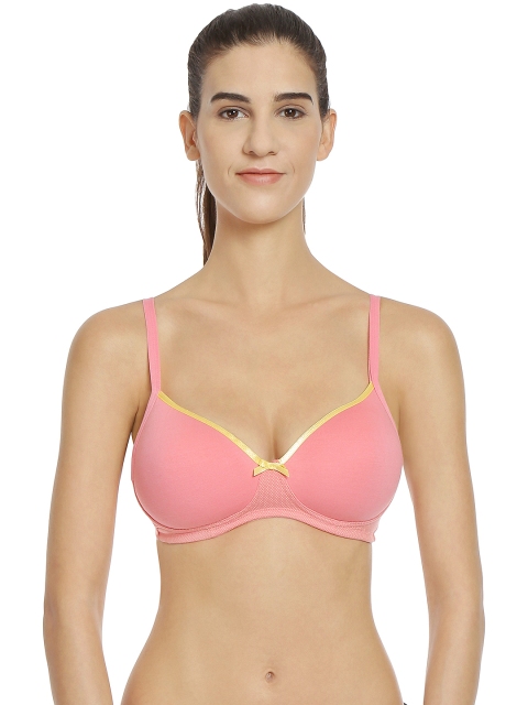 

Soie Pink Medium-Coverage Organic Cotton Padded Non-Wired Everyday Bra CB-112