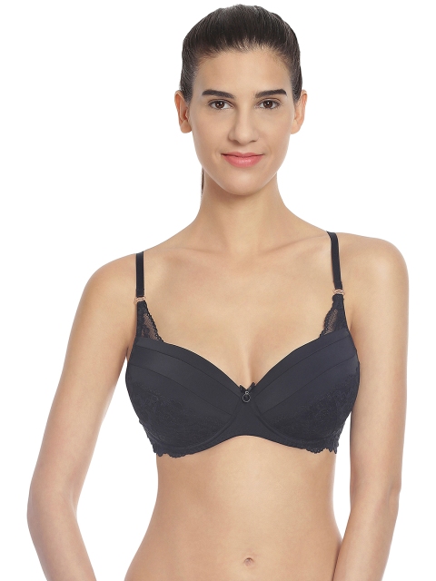 

Soie Black Medium-Coverage Balconette Bra FB-523