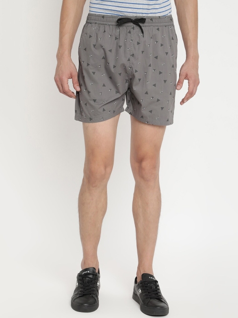 

V2 Value & Variety Men Grey Printed Regular Shorts