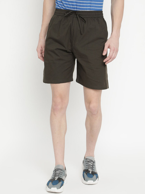 

V2 Value & Variety Men Olive Green Cotton Regular Shorts