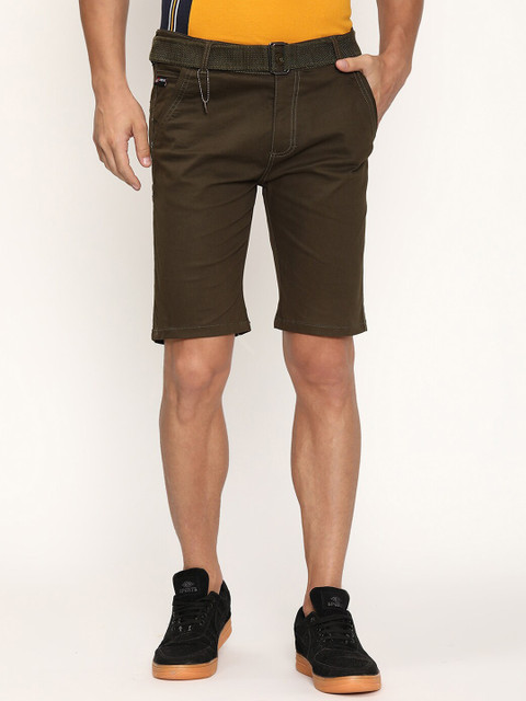 

V2 Value & Variety Men Olive Green Regular Shorts
