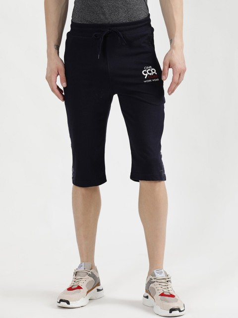 

V2 Value & Variety Men Navy Blue Typography Printed Regular Cotton Shorts