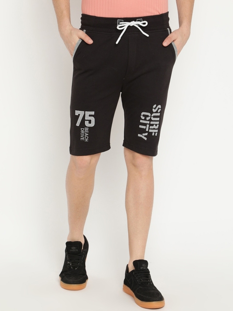 

V2 Value & Variety Men Black Printed Regular Shorts