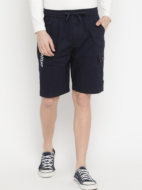 

V2 Value & Variety Men Navy Blue Cotton Cargo Shorts