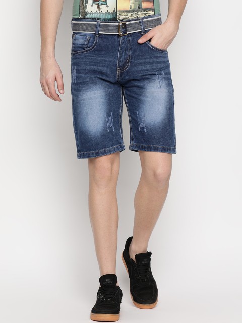 

V2 Value & Variety Men Blue Washed Denim Shorts