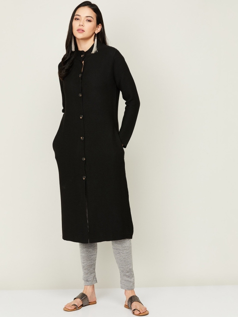 

Colour Me by Melange Women Black Longline Tailored Jacket