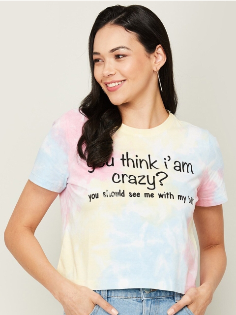 

Ginger by Lifestyle Women Multicoloured Typography Printed T-shirt, Multi