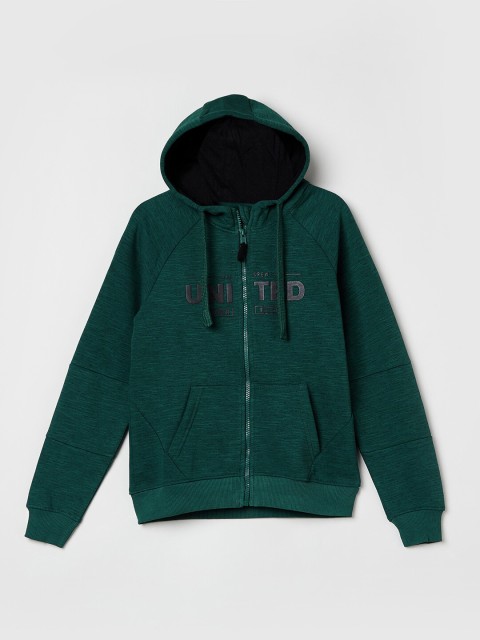 

max Boys Green Hooded Sweatshirt