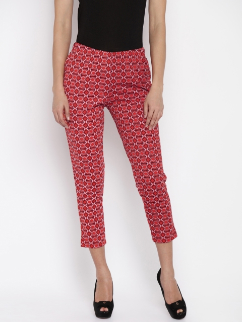 

AND Women Pink Printed Trousers