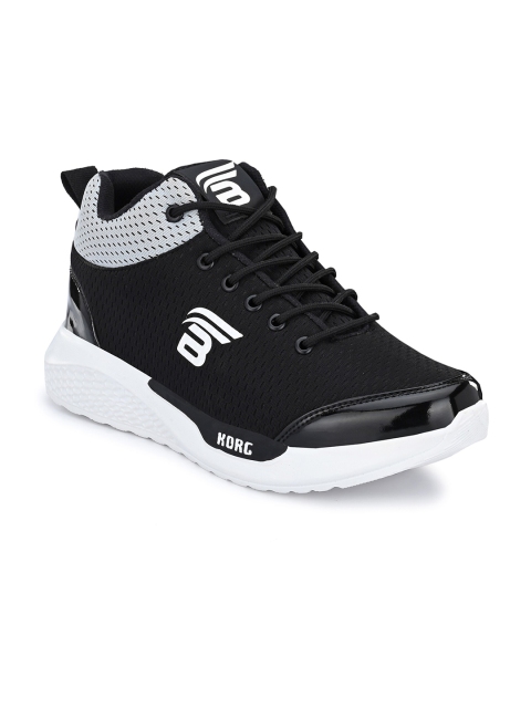 

BUCIK Men Black Running Non-Marking Synthetic Leather Lace-Up Sport