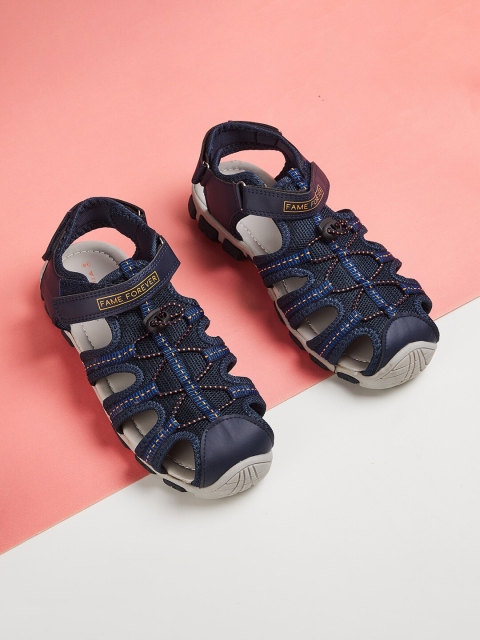 

Fame Forever by Lifestyle Boys Navy Blue & Grey Fisherman Sandals