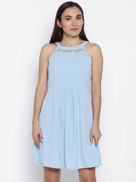 

AND Women Blue Fit & Flare Dress
