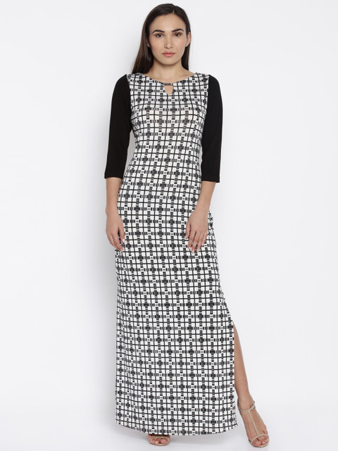 

AND Women Black Printed Maxi Dress