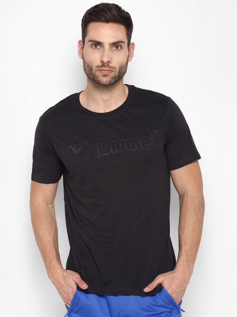 

hummel Men Black Pure Cotton T-shirt