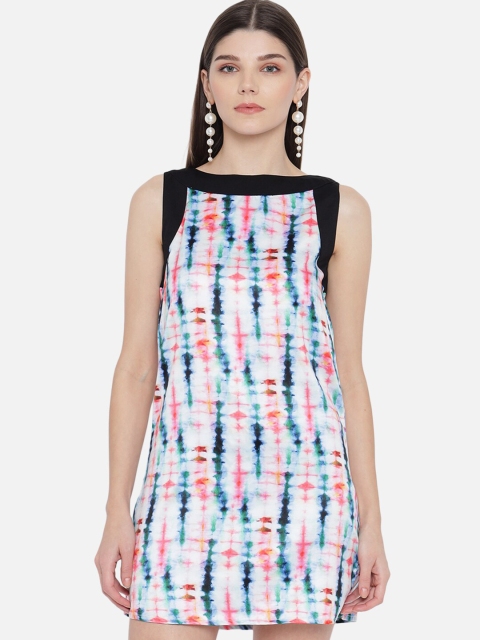 

Samshek Women Multicoloured Satin A-Line Dress, Multi