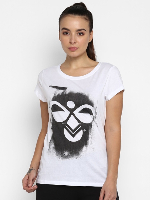 

hummel Women White Pure Cotton Pockets T-shirt