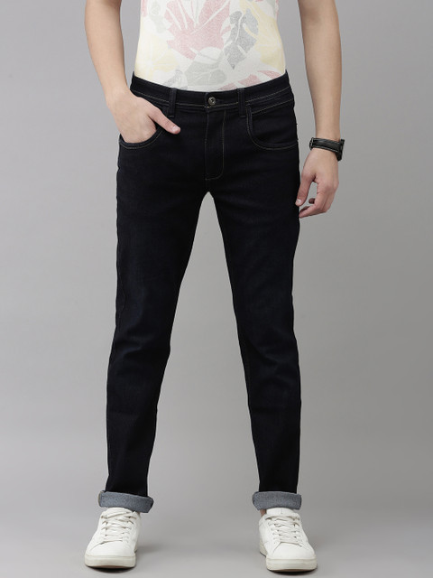

VAN HEUSEN DENIM LABS Men Navy Blue Skinny Fit Low-Rise Clean Look Jeans