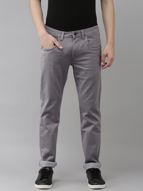 

VAN HEUSEN DENIM LABS Men Grey Slim Fit Low-Rise Stretchable Jeans