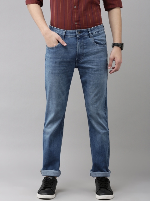 

VAN HEUSEN DENIM LABS Men Blue Slim Fit Low-Rise Light Fade Stretchable Jeans