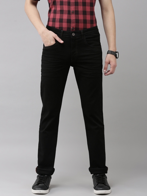 

VAN HEUSEN DENIM LABS Men Black Slim Fit Low-Rise Stretchable Jeans