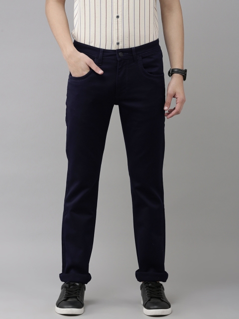 

VAN HEUSEN DENIM LABS Men Navy Blue Slim Fit Low-Rise Stretchable Jeans