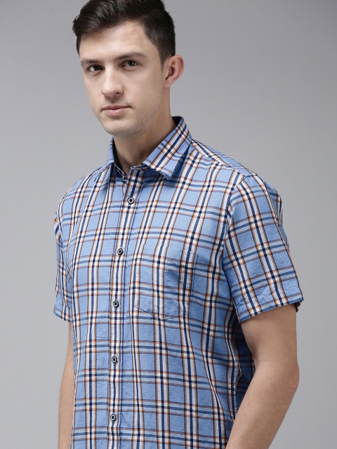 

Van Heusen Sport Men Blue Slim Fit Buffalo Checked Formal Shirt