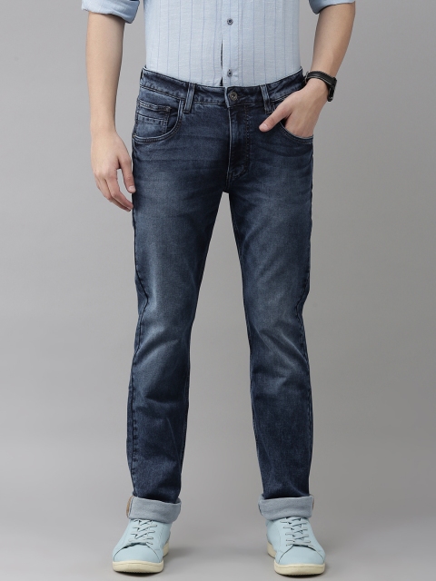 

VAN HEUSEN DENIM LABS Men Blue Slim Fit Heavy Fade Stretchable Jeans