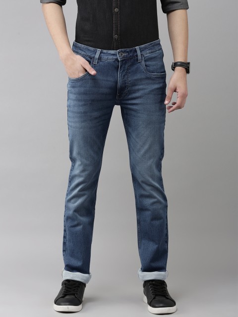 

VAN HEUSEN DENIM LABS Men Blue Slim Fit Low-Rise Light Fade Stretchable Jeans