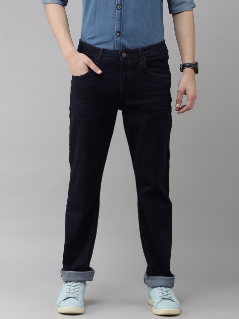 

VAN HEUSEN DENIM LABS Men Blue Tapered Fit Low-Rise Stretchable Jeans