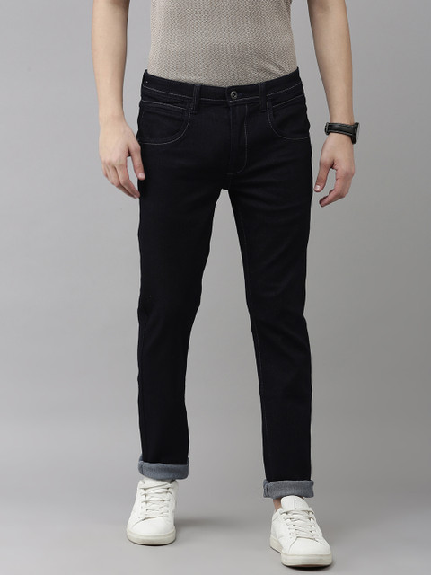 

VAN HEUSEN DENIM LABS Men Blue Skinny Fit Low-Rise Stretchable Jeans