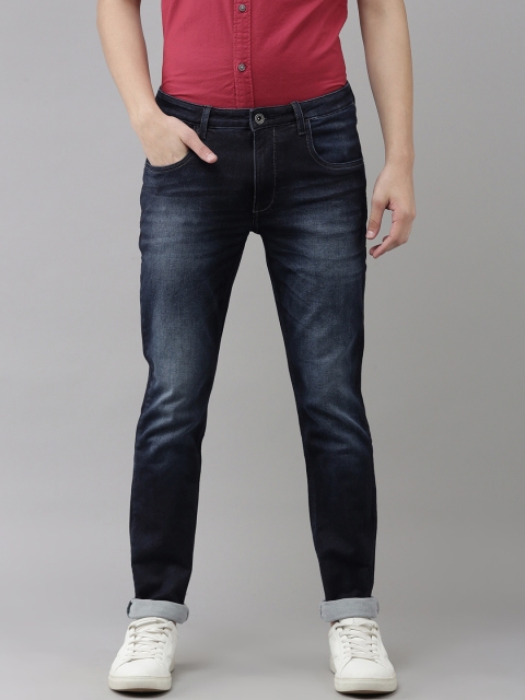 

VAN HEUSEN DENIM LABS Men Blue Skinny Fit Low-Rise Light Fade Stretchable Jeans
