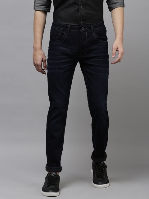 

VAN HEUSEN DENIM LABS Men Blue Skinny Fit Low-Rise Light Fade Stretchable Jeans