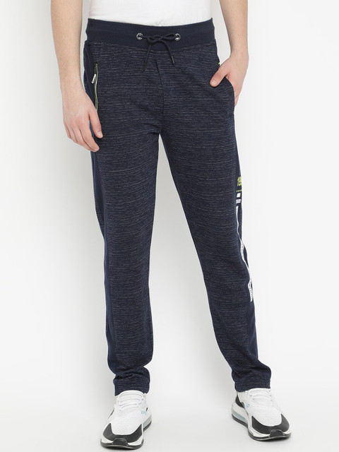 

V2 Value & Variety Men Navy Blue Striped Slim Fit Cotton Track Pants